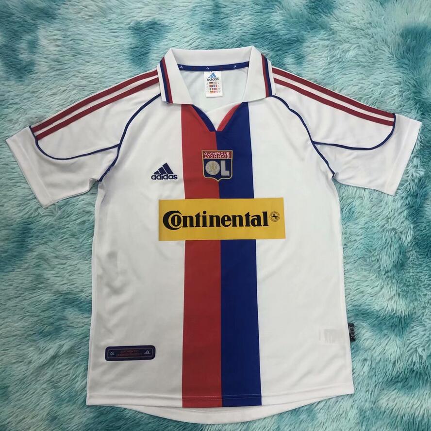 2000-01 Olympique Lyonnais Retro Home Kit Soccer Jersey